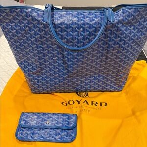 Goyard Sky Blue GM St. Louis Tote with Pouch